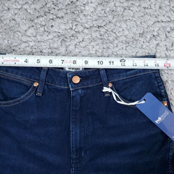 Wrangler Wanderer 622 High Rise Flare Dark Wash Blue Cowgirl Western Size 30x34 - Picture 8 of 11
